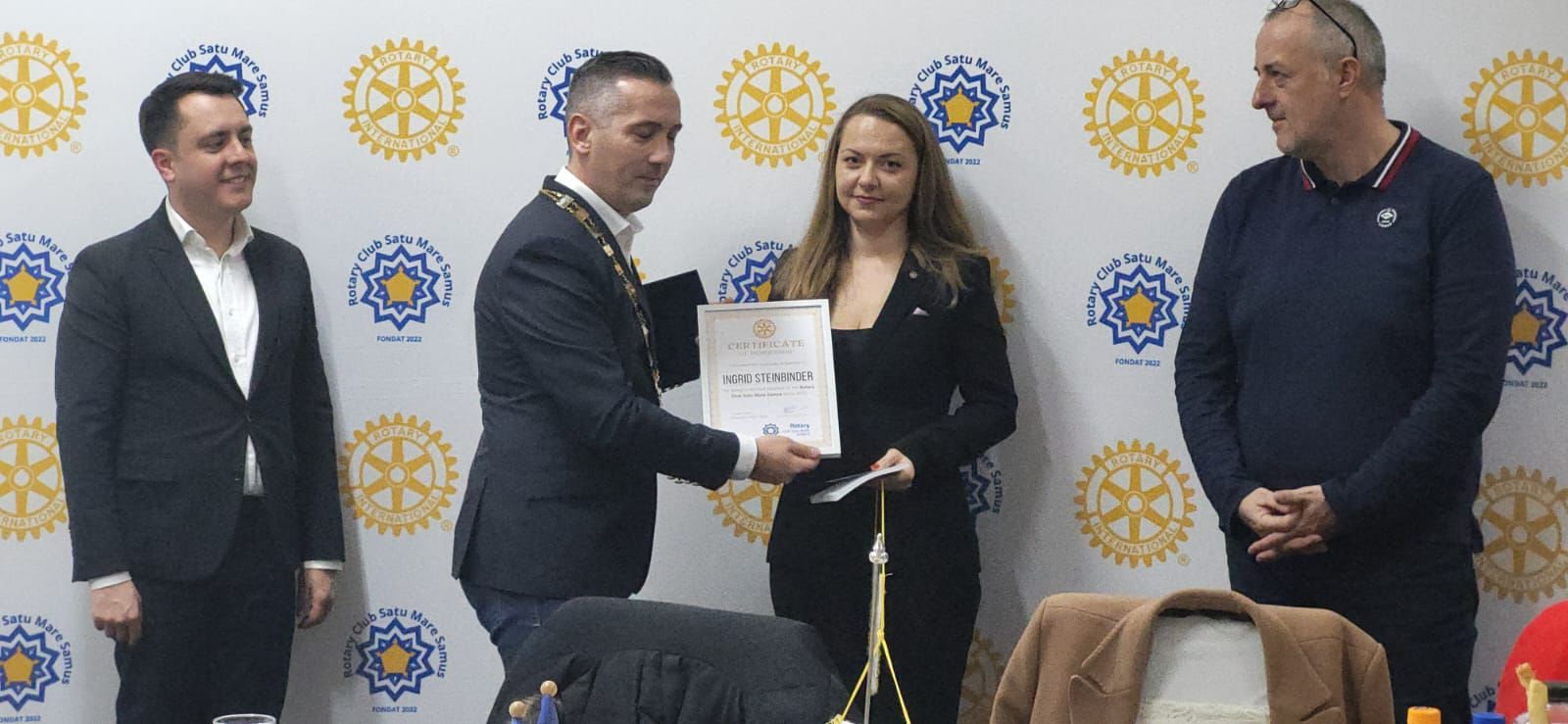 Ingrid Steinbinder wurde Mitglied des Rotary Clubs in Sathmar